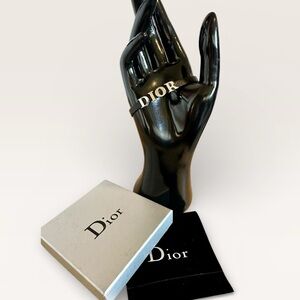 Dior Black Leather Wrap Bracelet